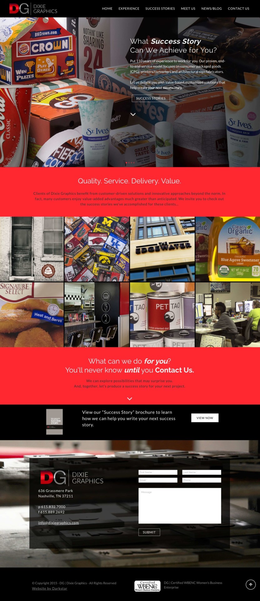 Dixie Graphics - Website Design