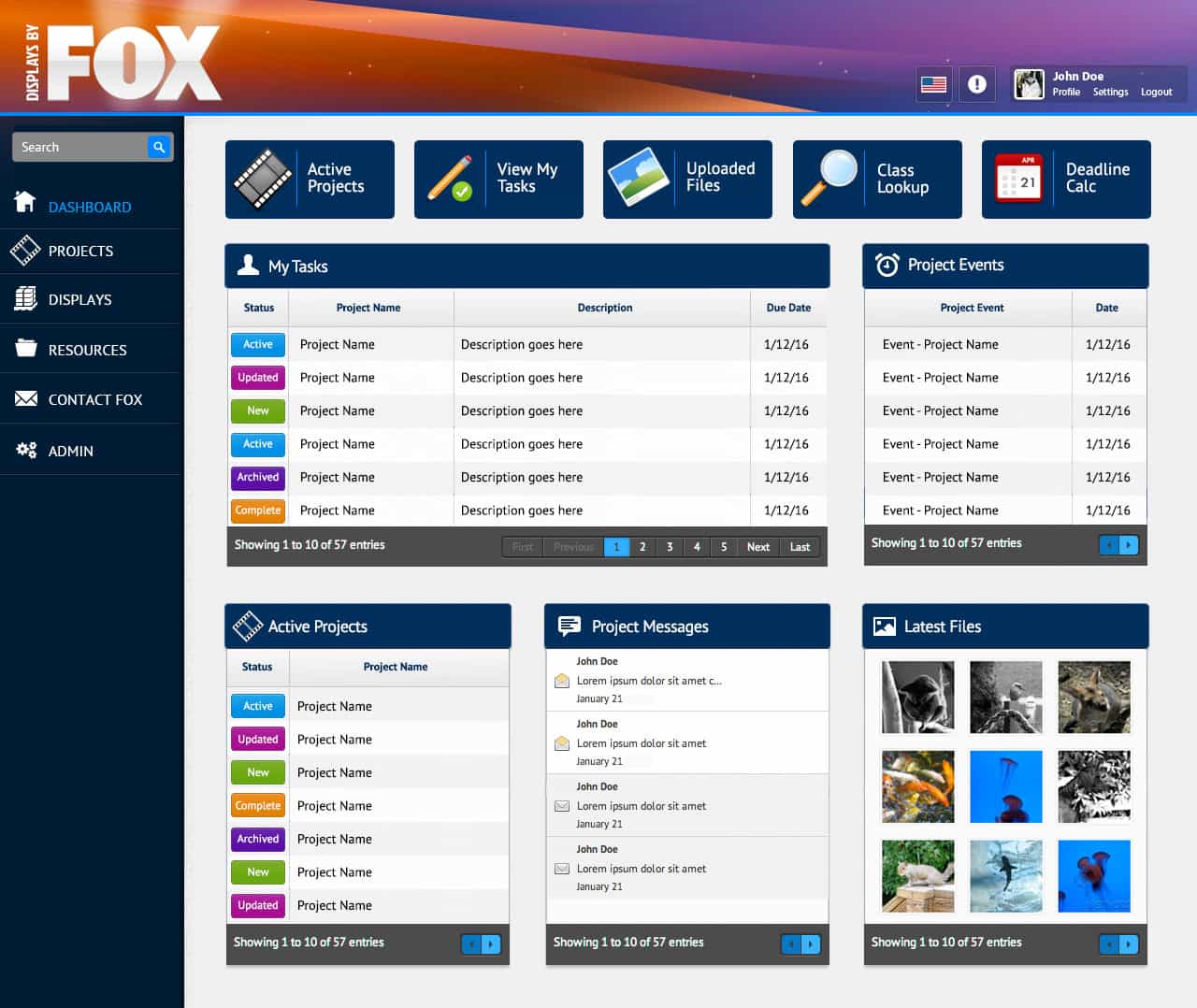 20th Century Fox Display Project Management Software