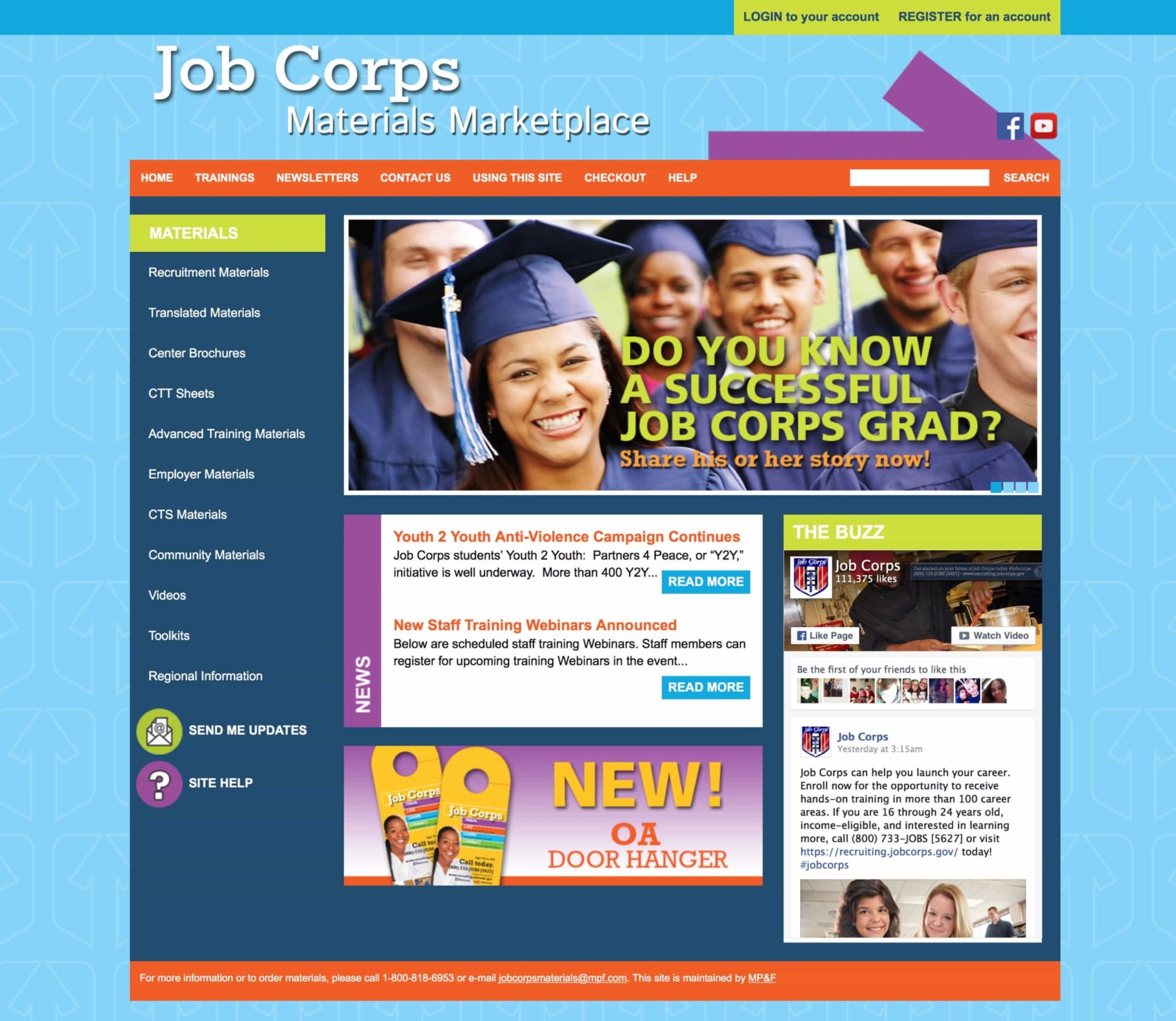 Job Corps - Website Design