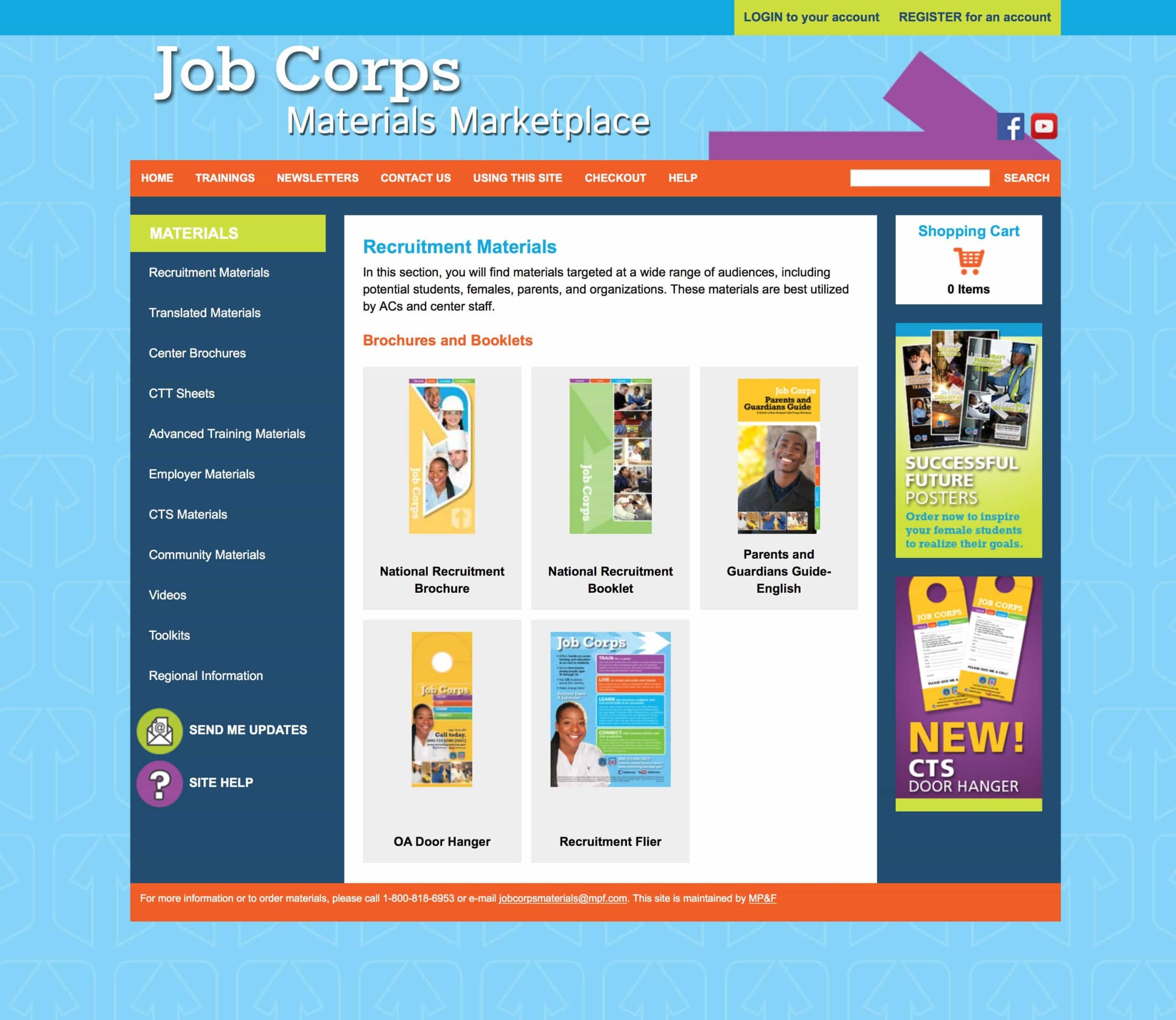 Job Corps - Website Design