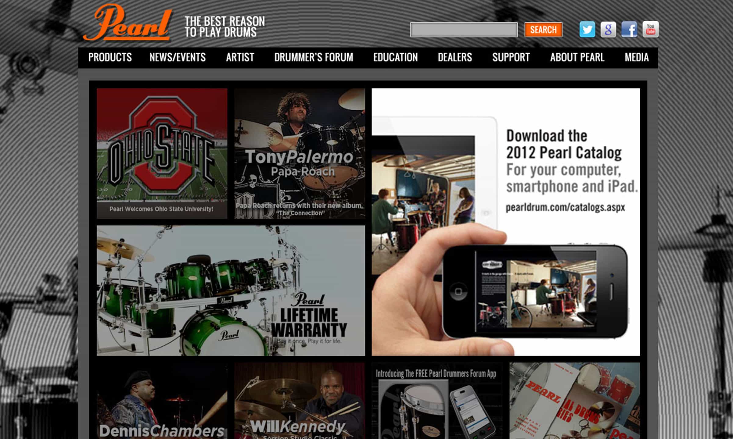 Pearl Drum - Web Design