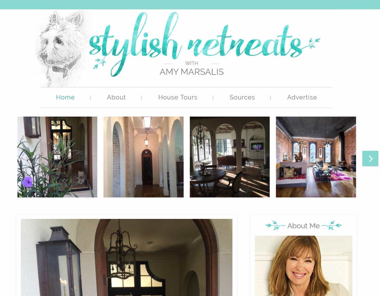 Stylish Retreats With Amy Marsalis Website